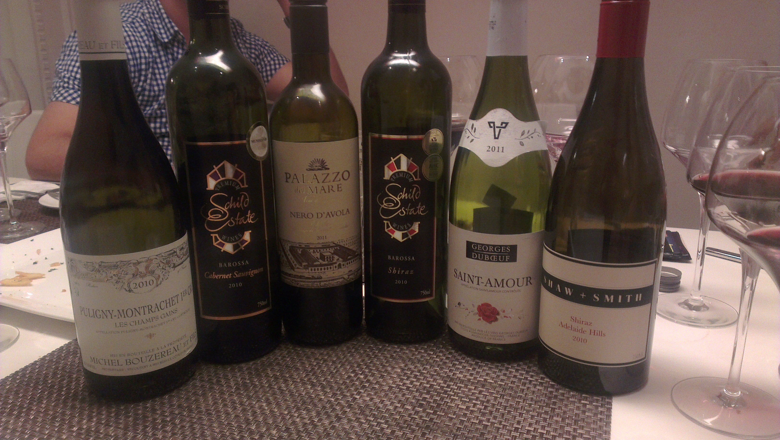 Wines tasted in a session with friends